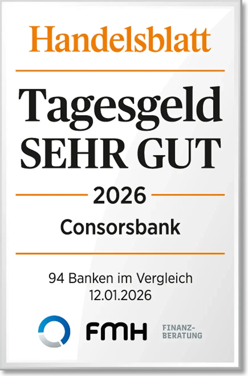 Auszeichnung bestes Tagesgeld von Handelsblatt