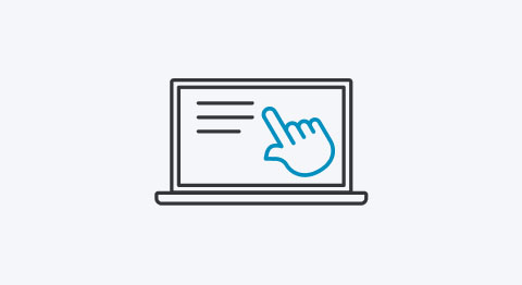 Icon Laptop mit Banksymbol auf dem Bildschirm