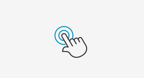 Icon Finger klickt auf Schaltfläche
